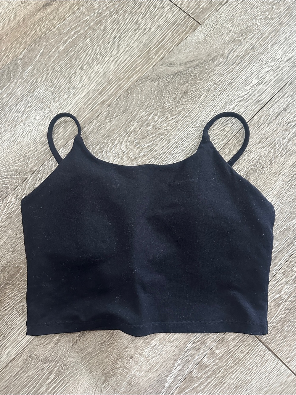 Women's Black Cropped Workout Tank Top
